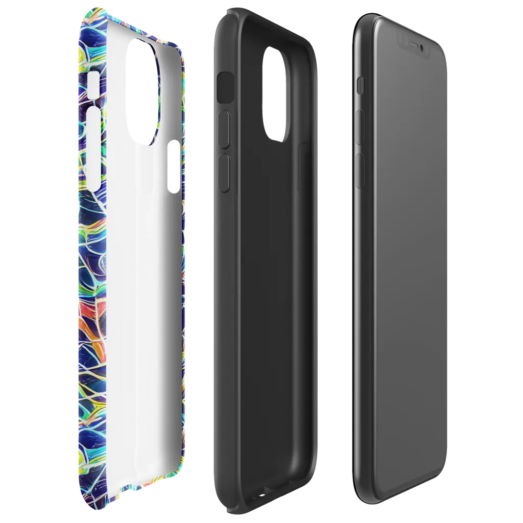 Aurora Grid on Tough Case for iPhone® — Right