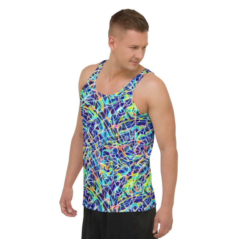 Aurora Grid on Men's Tank Top — Left Front