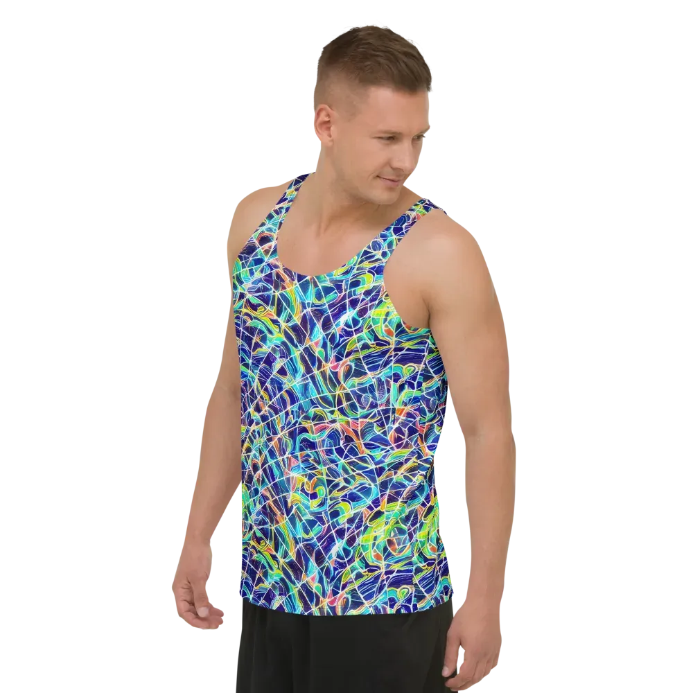 Aurora Grid on Men's Tank Top — Left Front