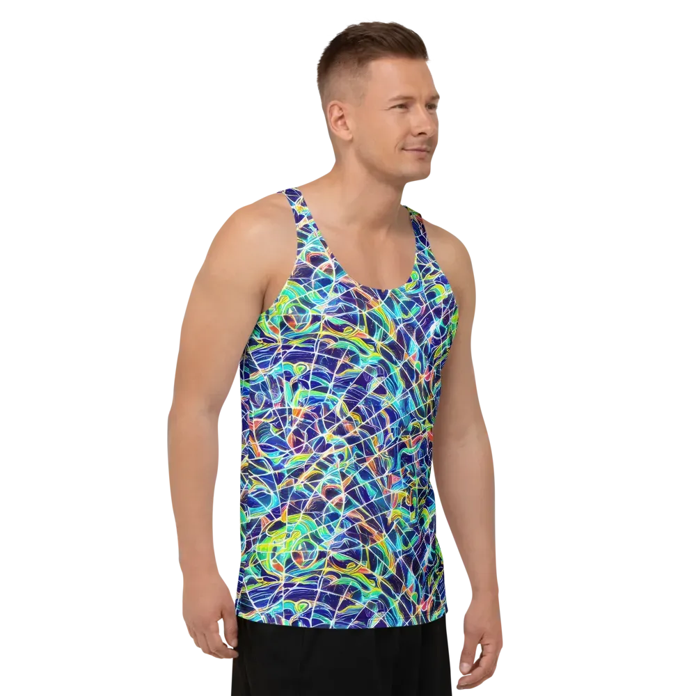 Aurora Grid on Men's Tank Top — Right Front