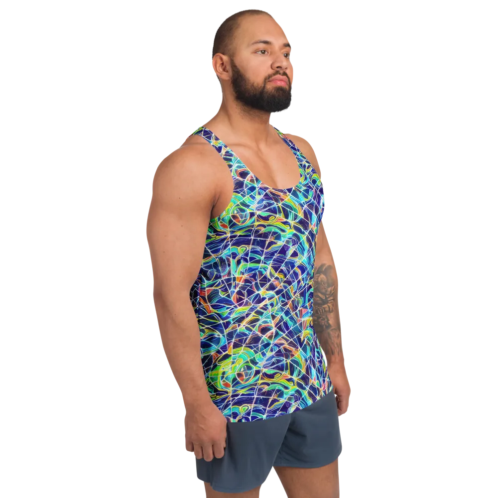 Aurora Grid on Men's Tank Top — Right Front