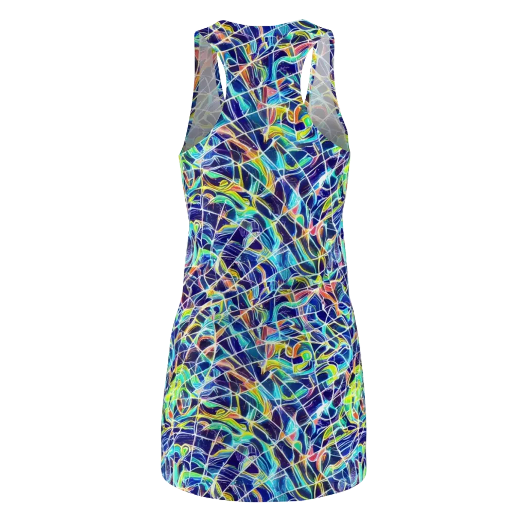 Aurora Grid on Racerback Dress — Back