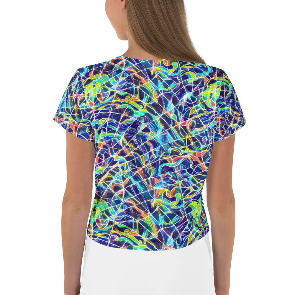 Aurora Grid on Crop Tee — Back