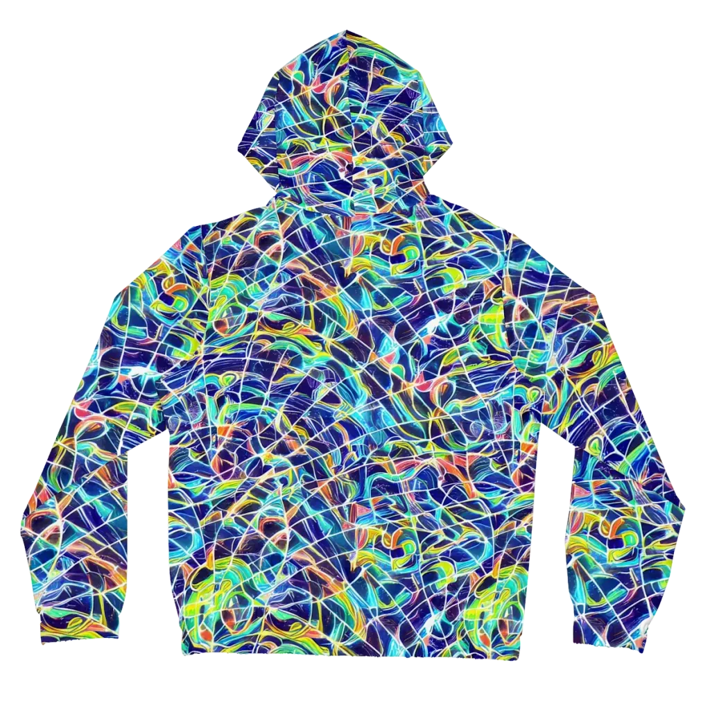 Aurora Grid on Women's Full-Zip Hoodie — Back