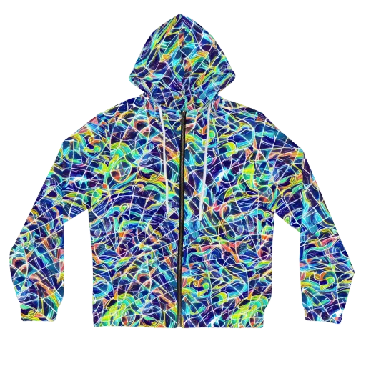 Aurora Grid on a Women's Full-Zip Hoodie