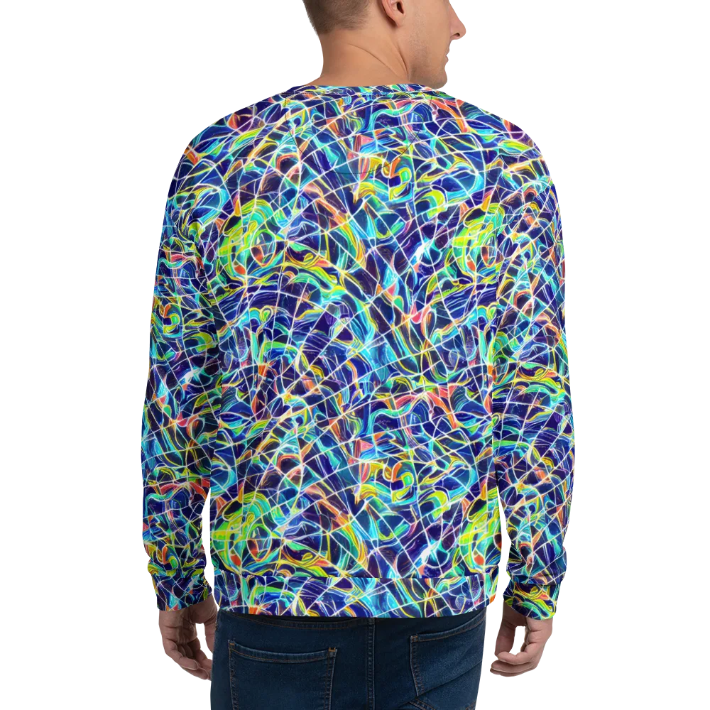 Aurora Grid on Sweatshirt — Back
