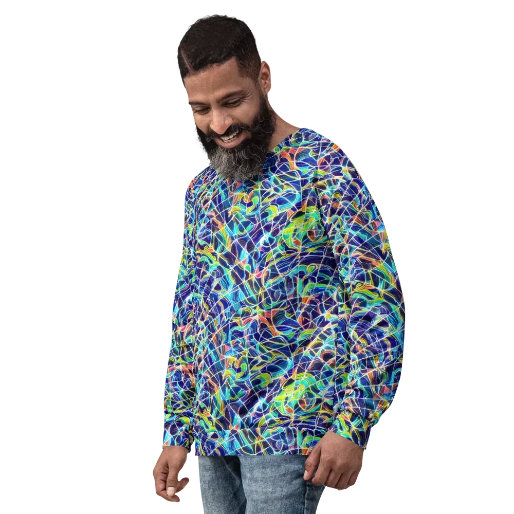 Aurora Grid on Sweatshirt — Left Front