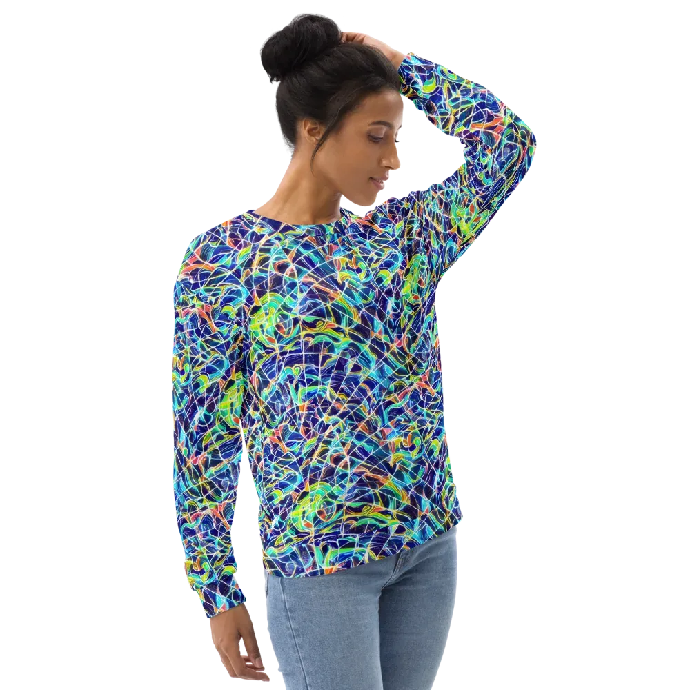 Aurora Grid on Sweatshirt — Right Front