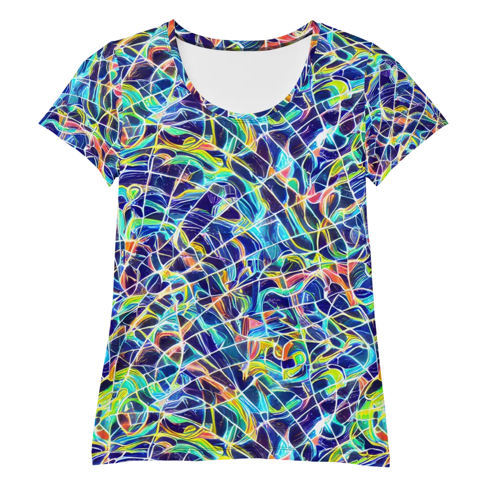 Aurora Grid on Women's Athletic T-Shirt — Front