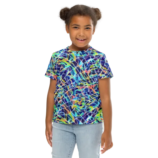 Aurora Grid on a Kids Crew Neck T-Shirt