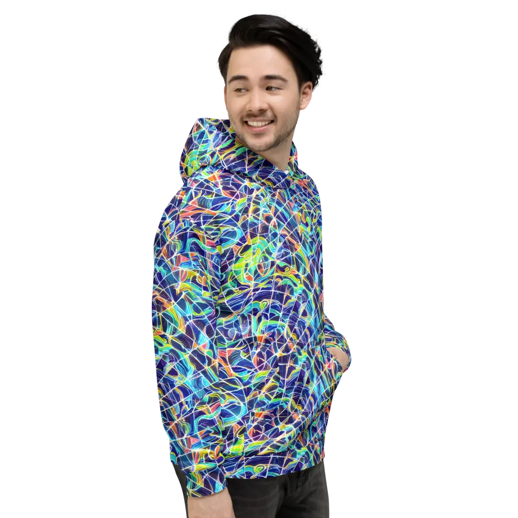 Aurora Grid on Hoodie — Right