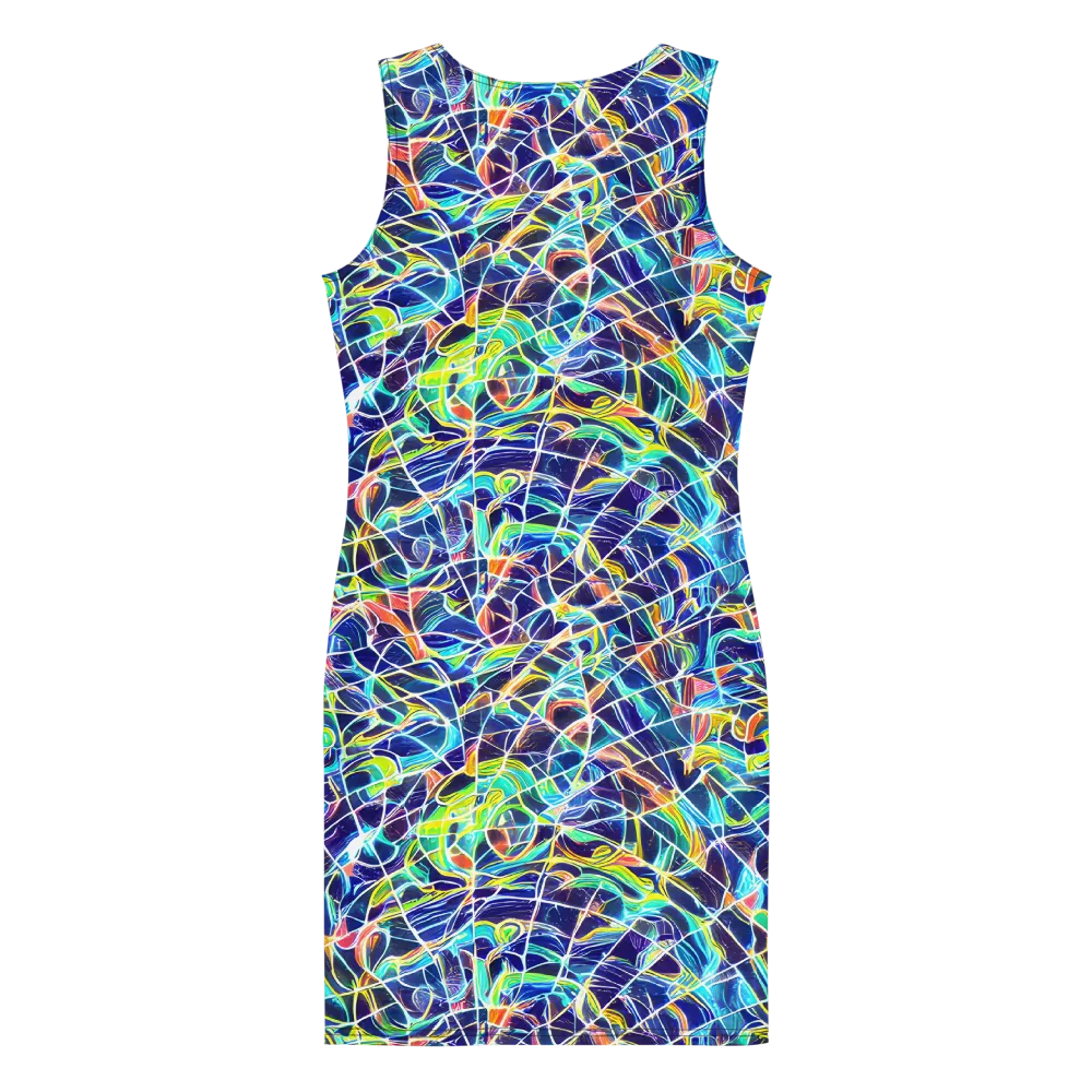 Aurora Grid on Bodycon Dress — Back