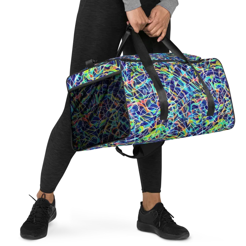 Aurora Grid on Duffle Bag — Right Front