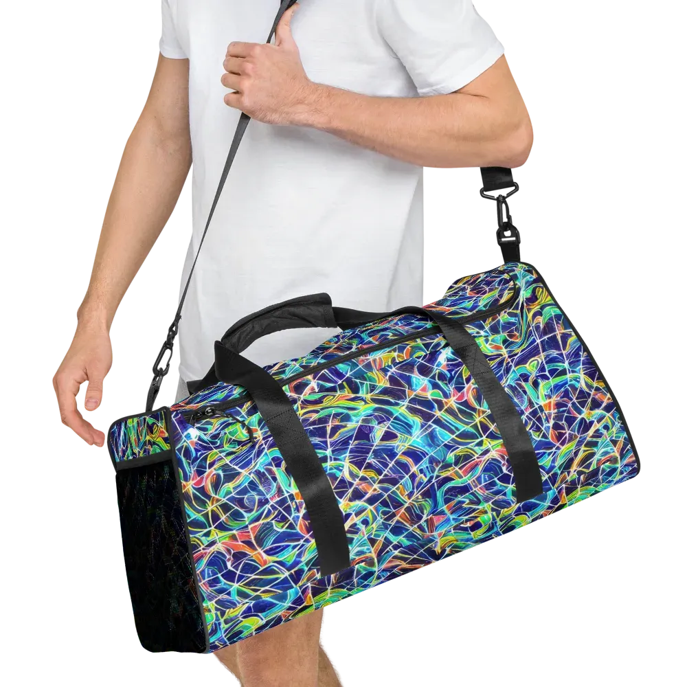 Aurora Grid on Duffle Bag — Right Front