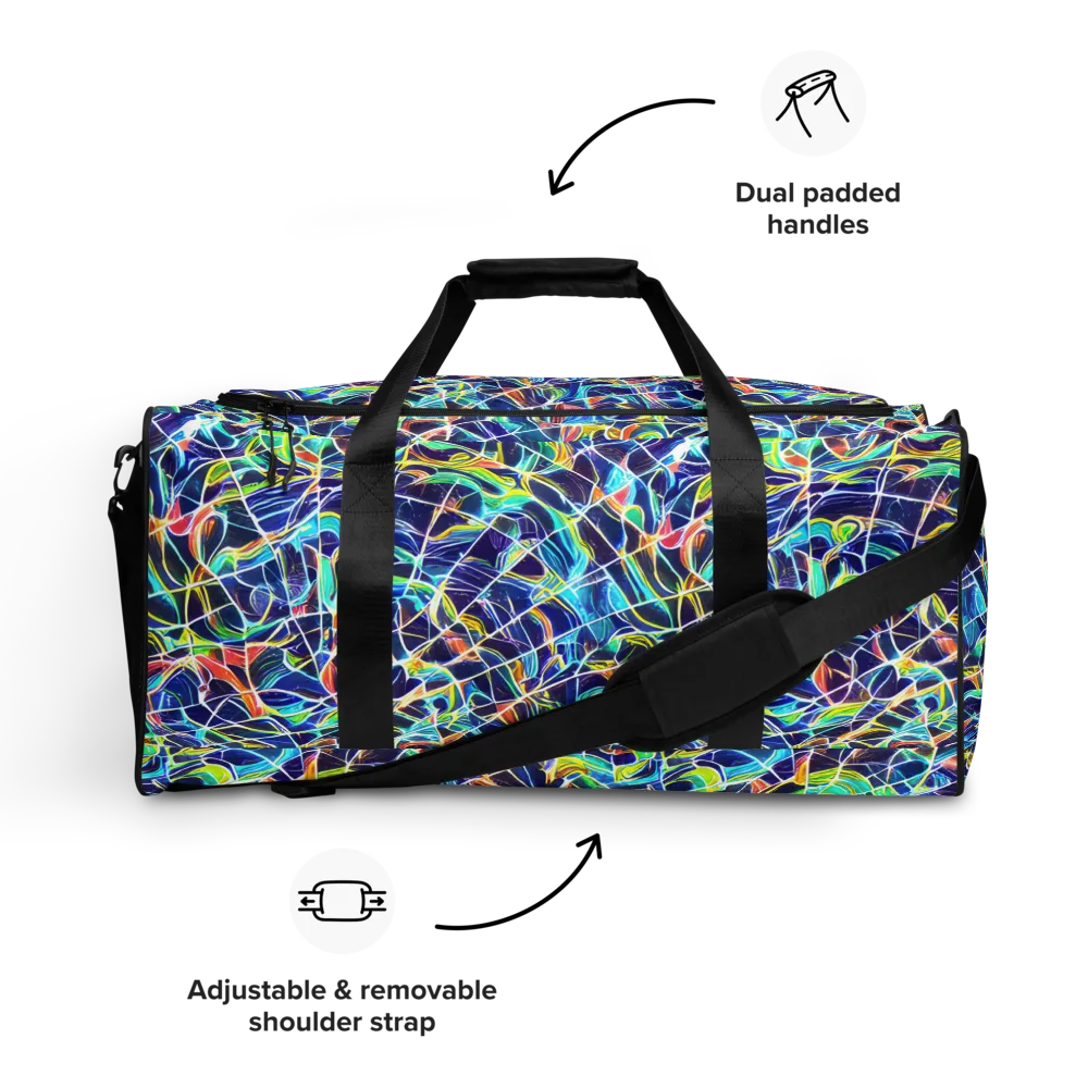 Aurora Grid on Duffle Bag — Front