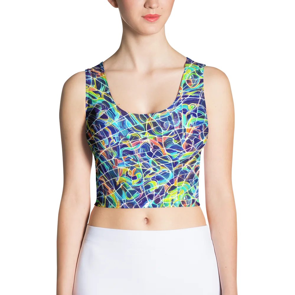 Aurora Grid on Crop Top — Front