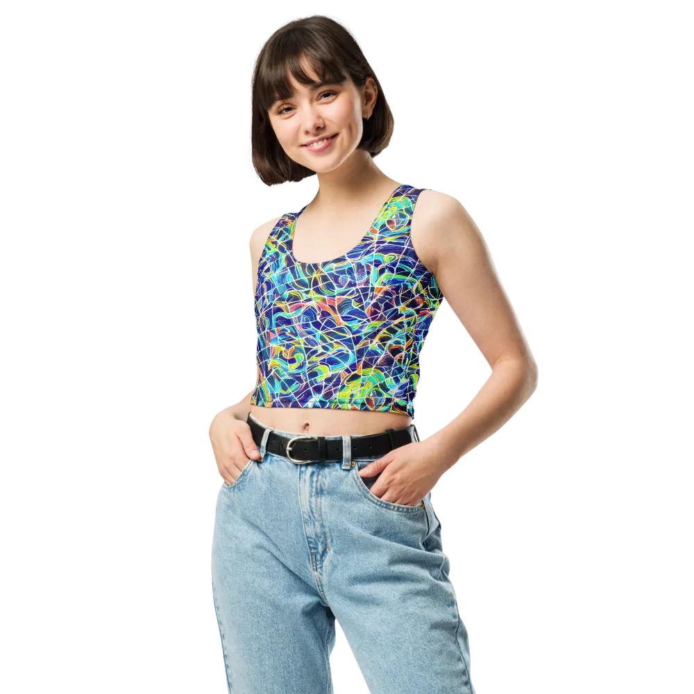 Aurora Grid on Crop Top — Front
