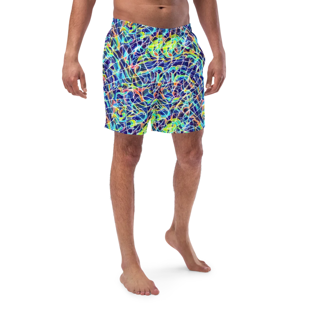 Aurora Grid on Swim Trunks — Front