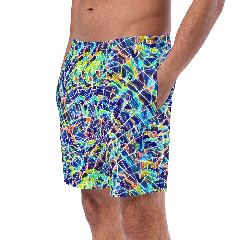 Aurora Grid on Swim Trunks — Left Front