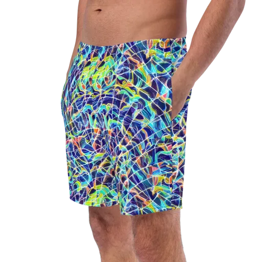 Aurora Grid on a Swim Trunks