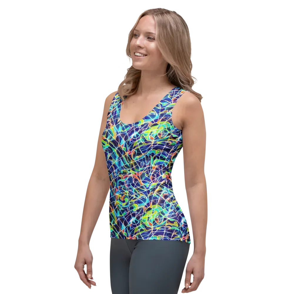 Aurora Grid on Women's Tank Top — Left Front