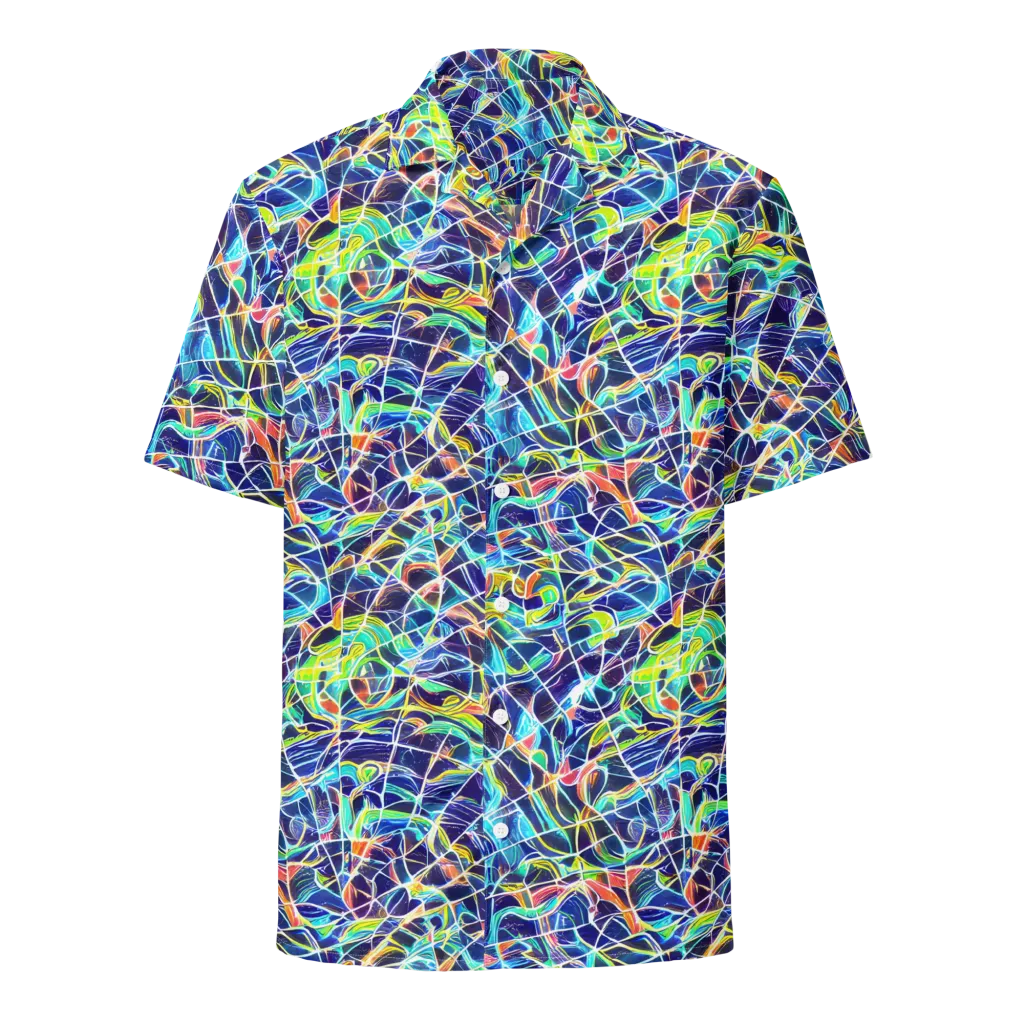 Aurora Grid on Button Shirt — Front
