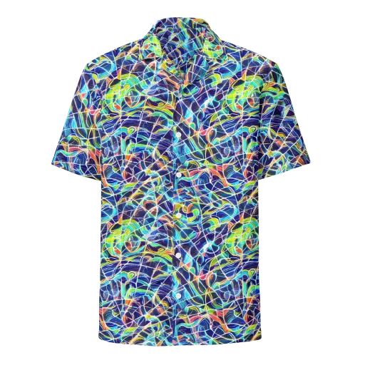 Aurora Grid on a Button Shirt