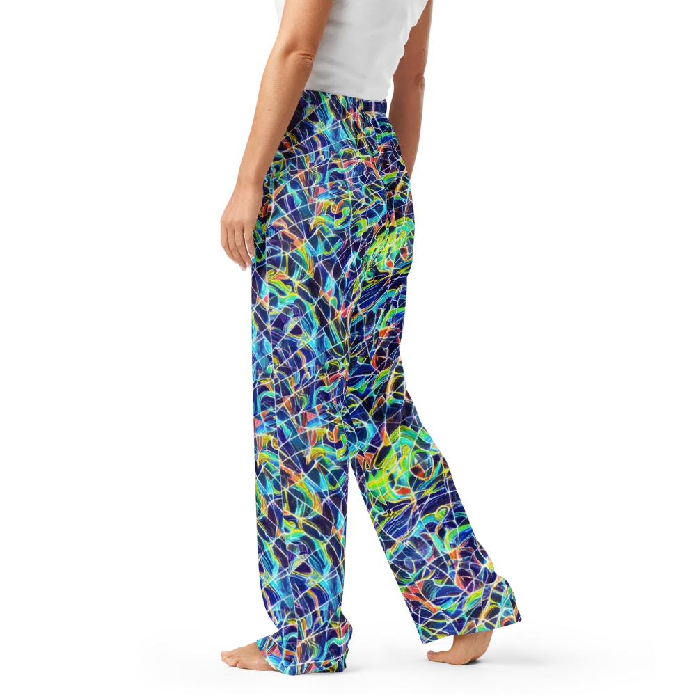 Aurora Grid on Women's Pajama Pants — Left