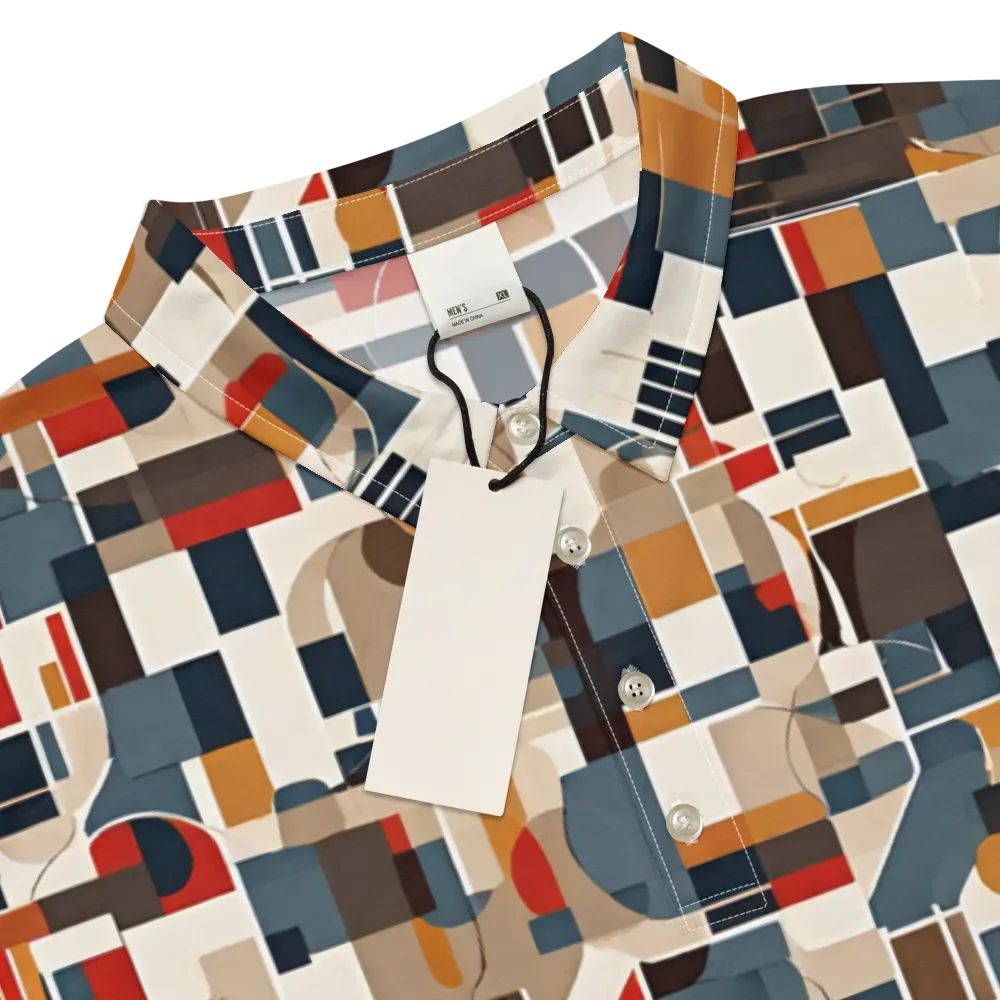 Ochre Grid on Men's Slim Fit Polo Shirt — Product details