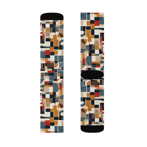 Ochre Grid on a Socks