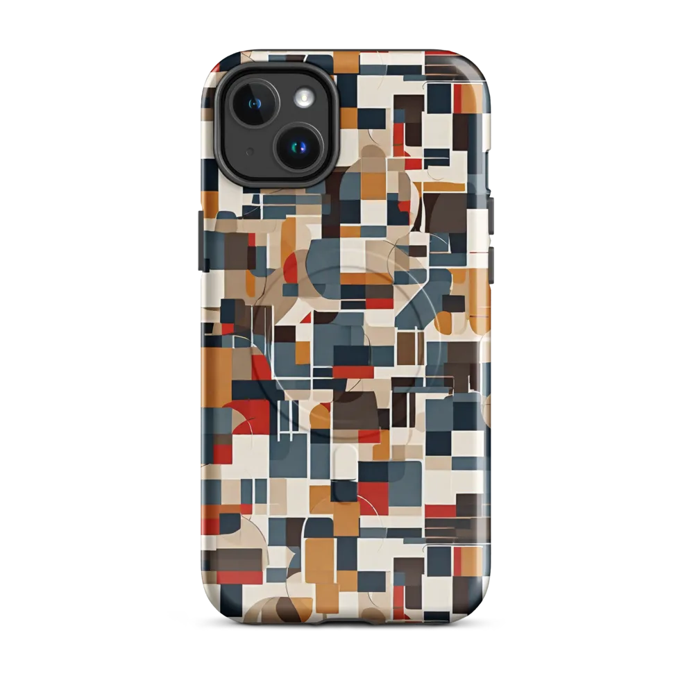 Ochre Grid on MagSafe Tough Case for iPhone® — Front