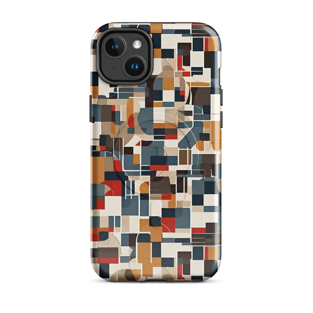 Ochre Grid on MagSafe Tough Case for iPhone® — Front
