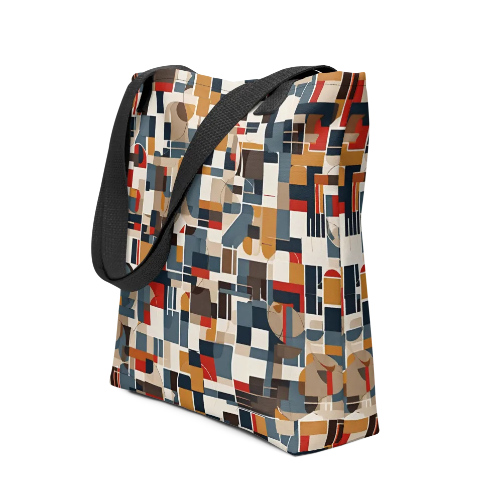 Ochre Grid on Tote Bag — Front