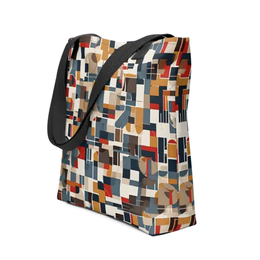 Ochre Grid on a Tote Bag