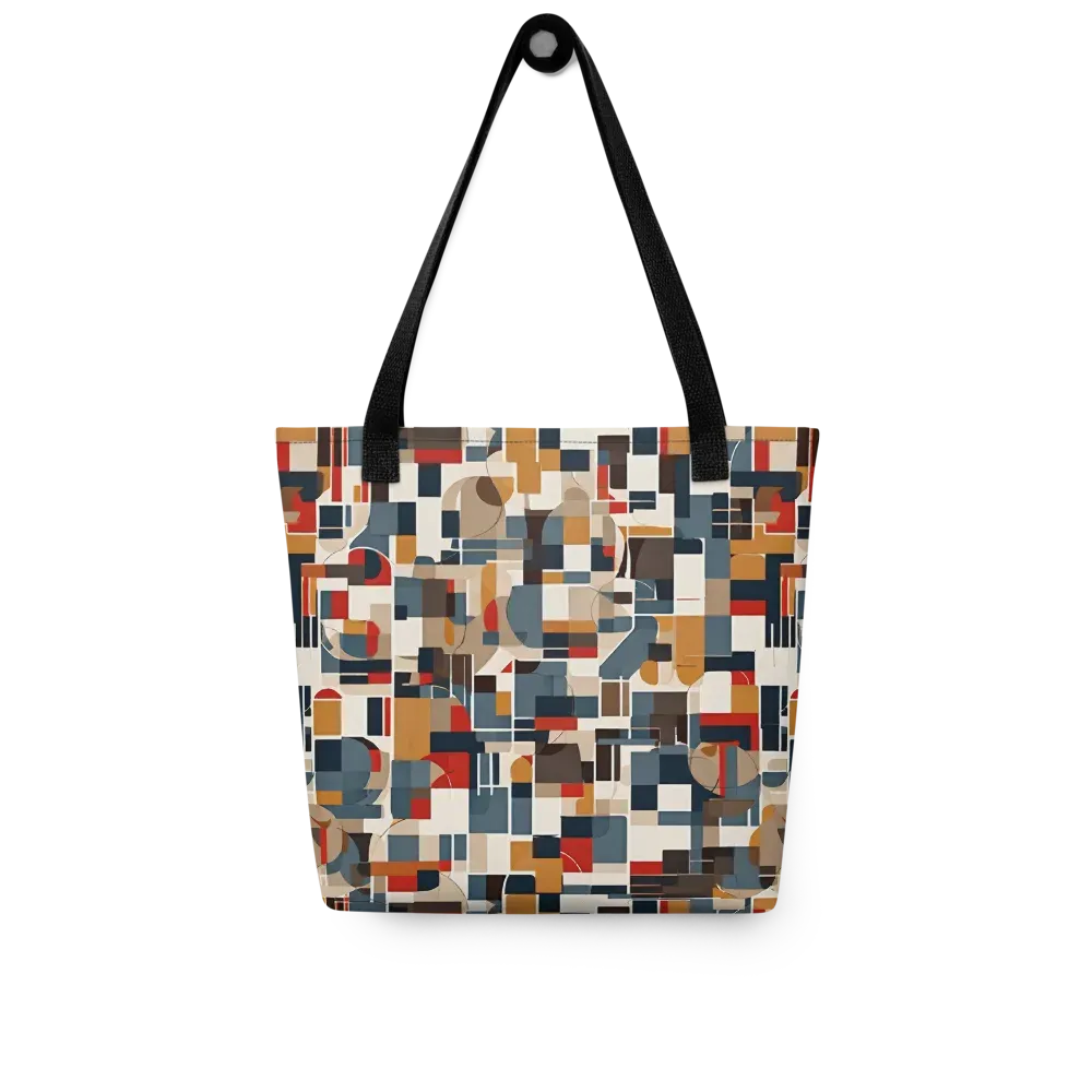 Ochre Grid on Tote Bag — Front