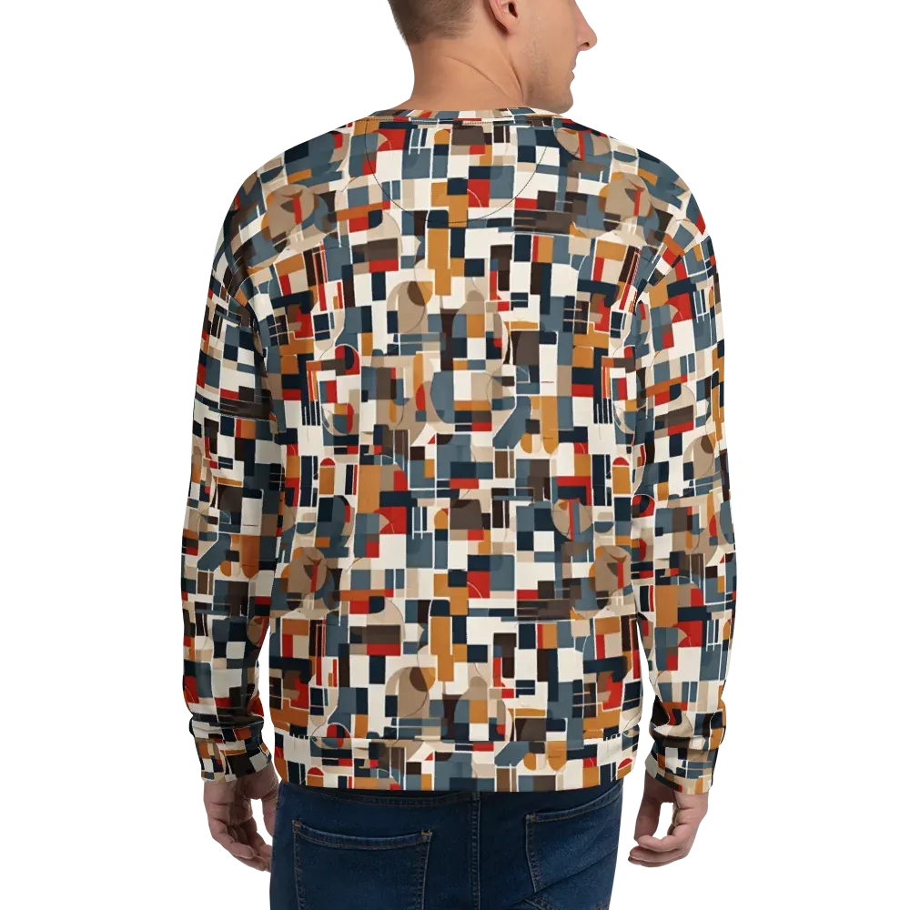 Ochre Grid on Sweatshirt — Back