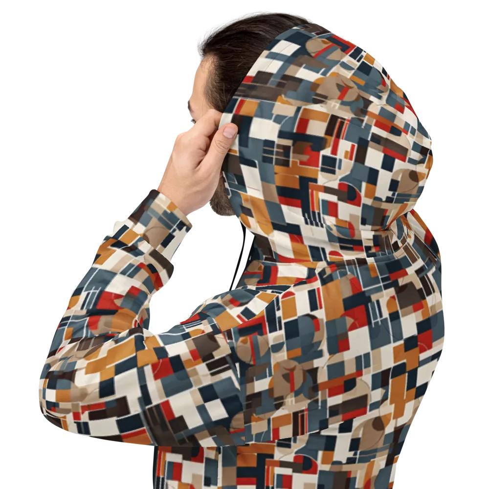 Ochre Grid on Hoodie — Back
