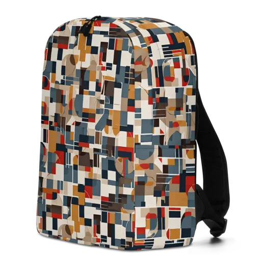 Ochre Grid on a Minimalist Backpack
