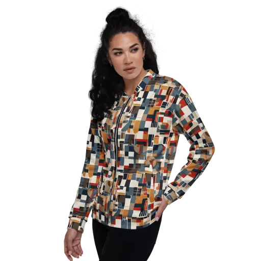 Ochre Grid on a Bomber Jacket