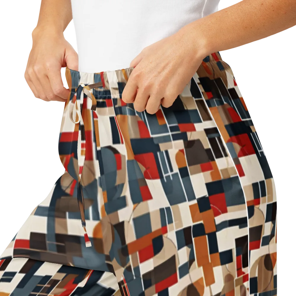Ochre Grid on Women's Pajama Pants — Product details