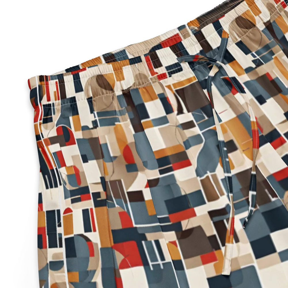 Ochre Grid on Women's Pajama Shorts — Product details