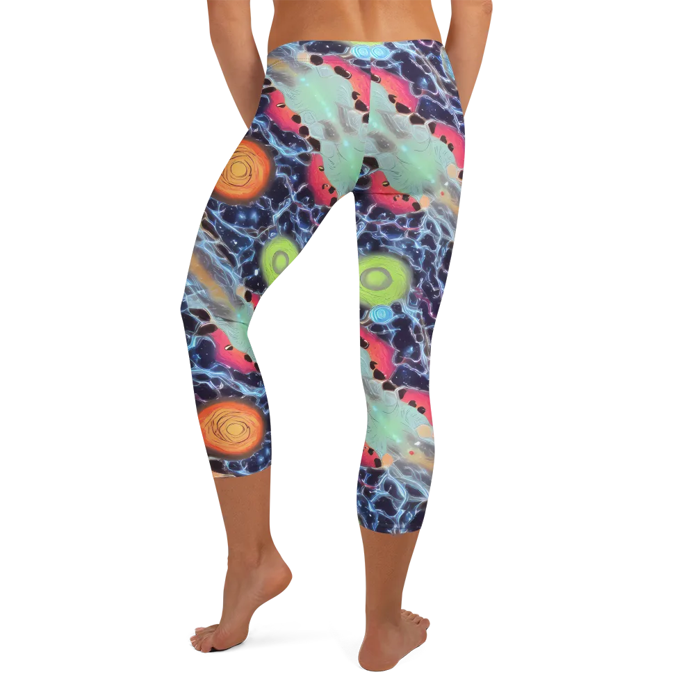 Cosmic Tidal Flux on Capri Leggings — Back