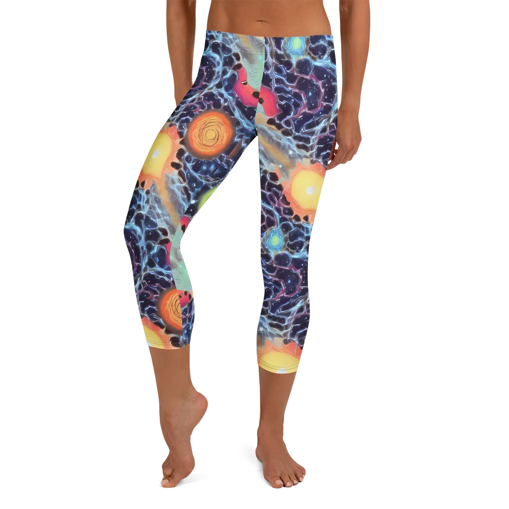 Cosmic Tidal Flux on Capri Leggings — Front