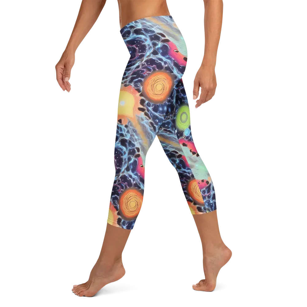 Cosmic Tidal Flux on Capri Leggings — Left