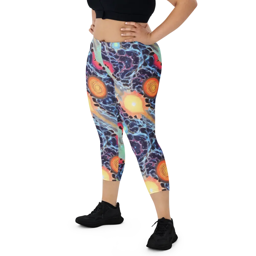 Cosmic Tidal Flux on Capri Leggings — Front
