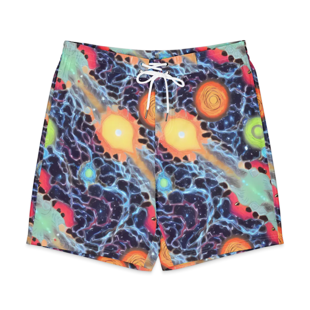 Cosmic Tidal Flux on Men's Board Shorts — Front