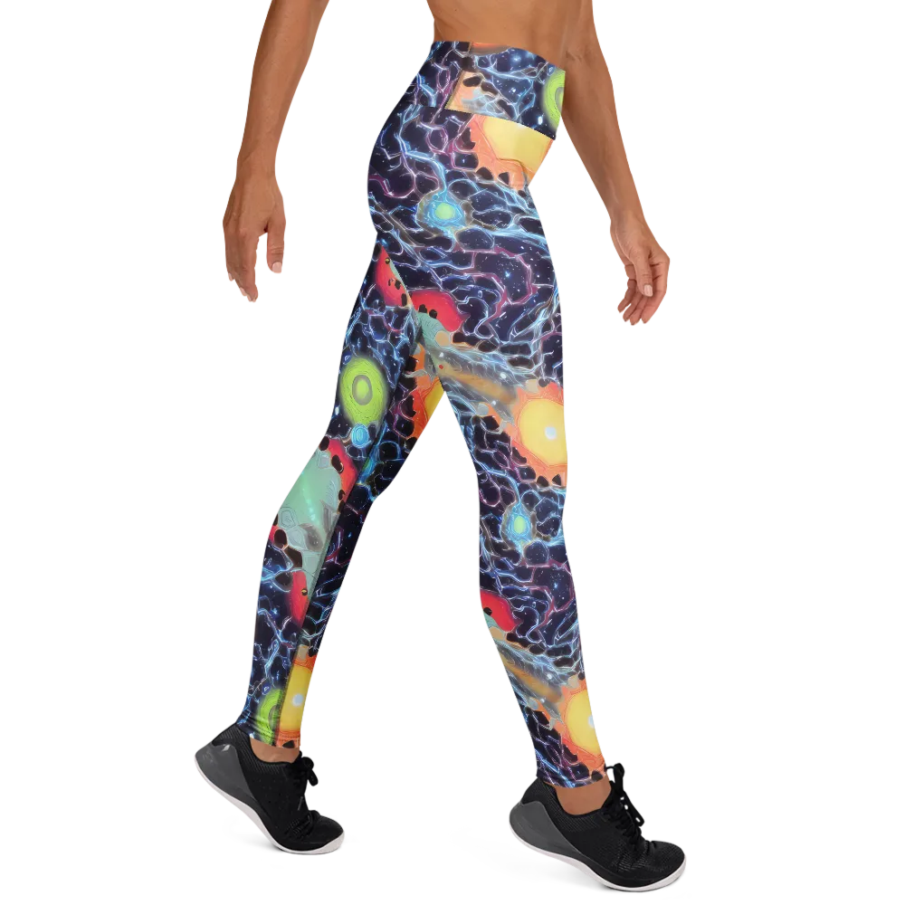 Cosmic Tidal Flux on Yoga Leggings — Right