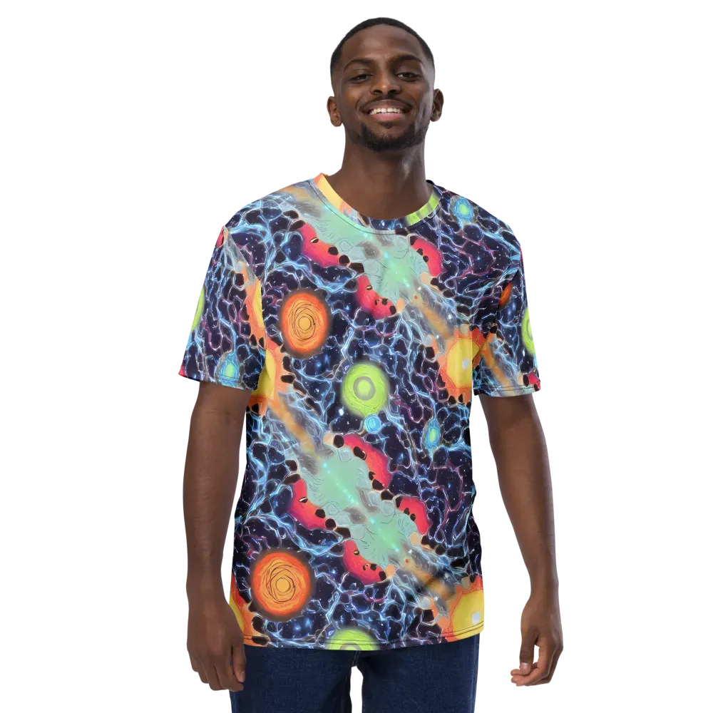 Cosmic Tidal Flux on Men's Crew Neck T-Shirt — Front