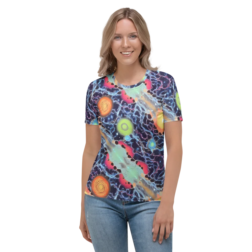 Cosmic Tidal Flux on Women's Crew Neck T-Shirt — Front