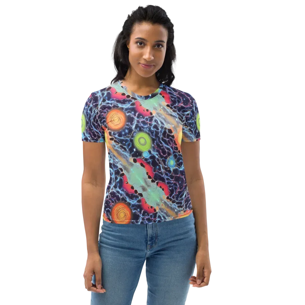Cosmic Tidal Flux on Women's Crew Neck T-Shirt — Front